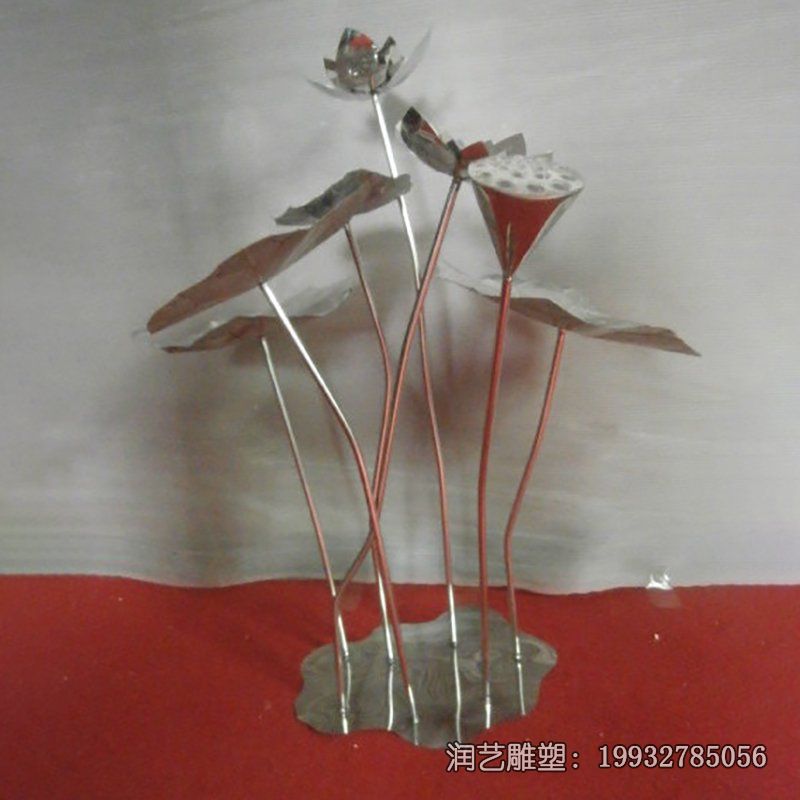 广场不锈钢荷叶雕塑 广场不锈钢荷叶雕塑