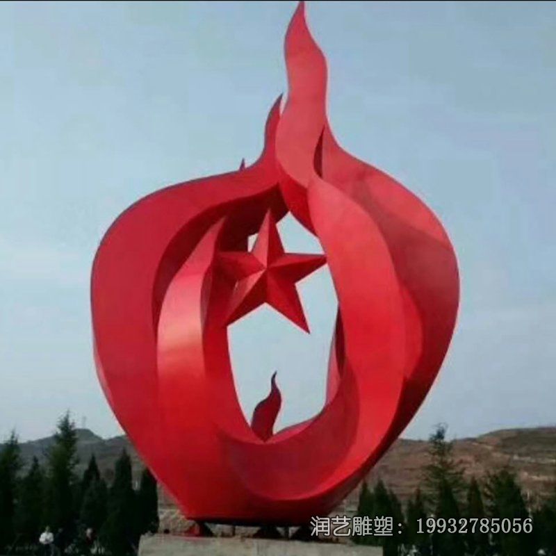 小区不锈钢苹果景观雕塑 小区不锈钢苹果景观雕塑
