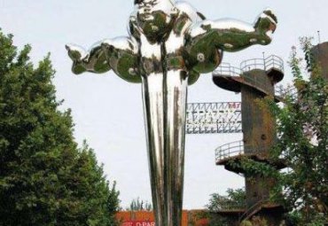 公园不锈钢抽象人物雕塑