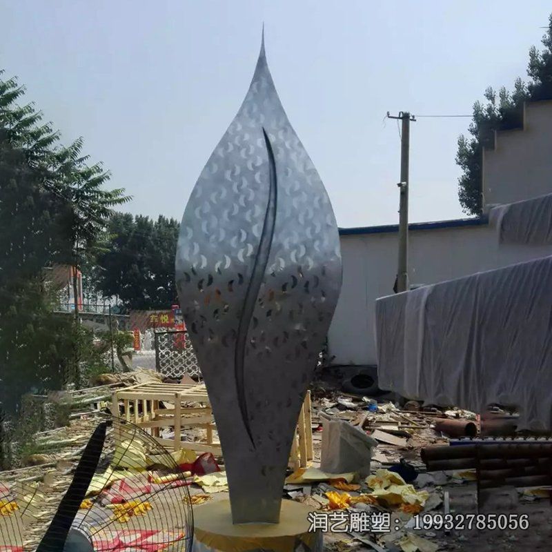企业不锈钢花景观雕塑 企业不锈钢花景观雕塑