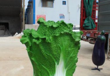企业玻璃钢白菜雕塑