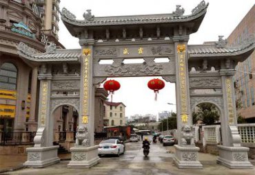 商业街牌楼石雕