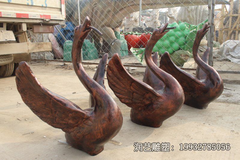 商场天鹅铜雕 商场天鹅铜雕