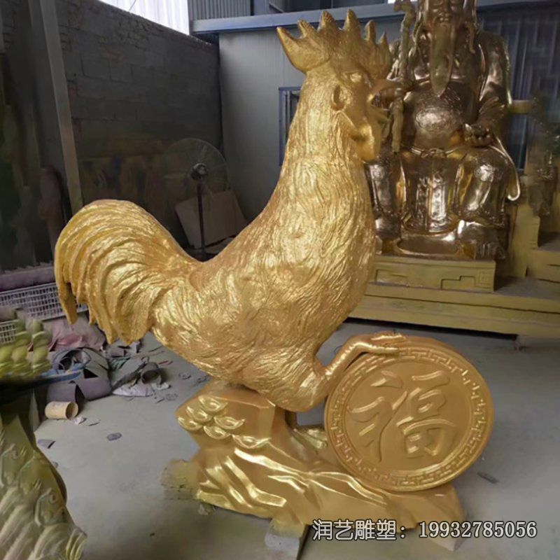 公园鸡动物铜雕 公园鸡动物铜雕