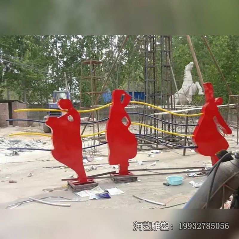 草坪不锈钢剪纸雕塑 草坪不锈钢剪纸雕塑