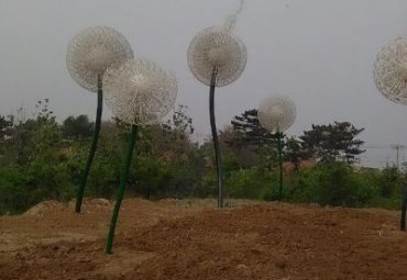 公园不锈钢蒲公英雕塑