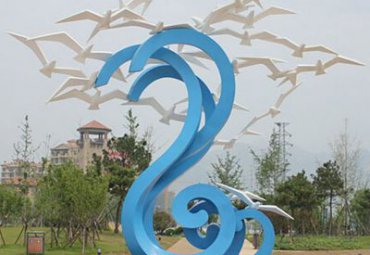 学校不锈钢大雁雕塑