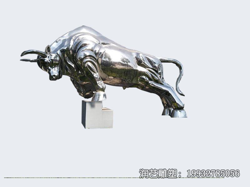 广场不锈钢牛雕塑 广场不锈钢牛雕塑