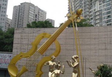 公园不锈钢大提琴雕塑