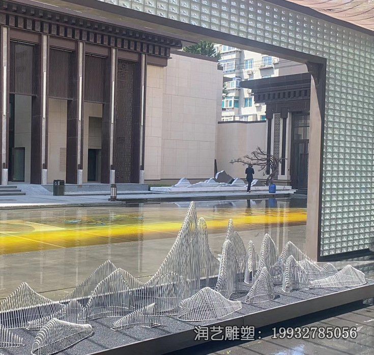 景区不锈钢假山景观雕塑 景区不锈钢假山景观雕塑