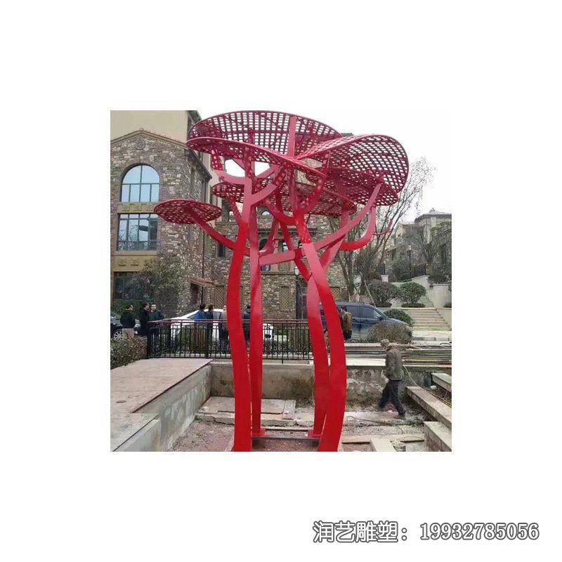 游乐场不锈钢蘑菇雕塑 游乐场不锈钢蘑菇雕塑