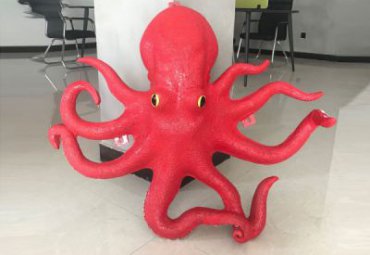 小区玻璃钢章鱼动物雕塑