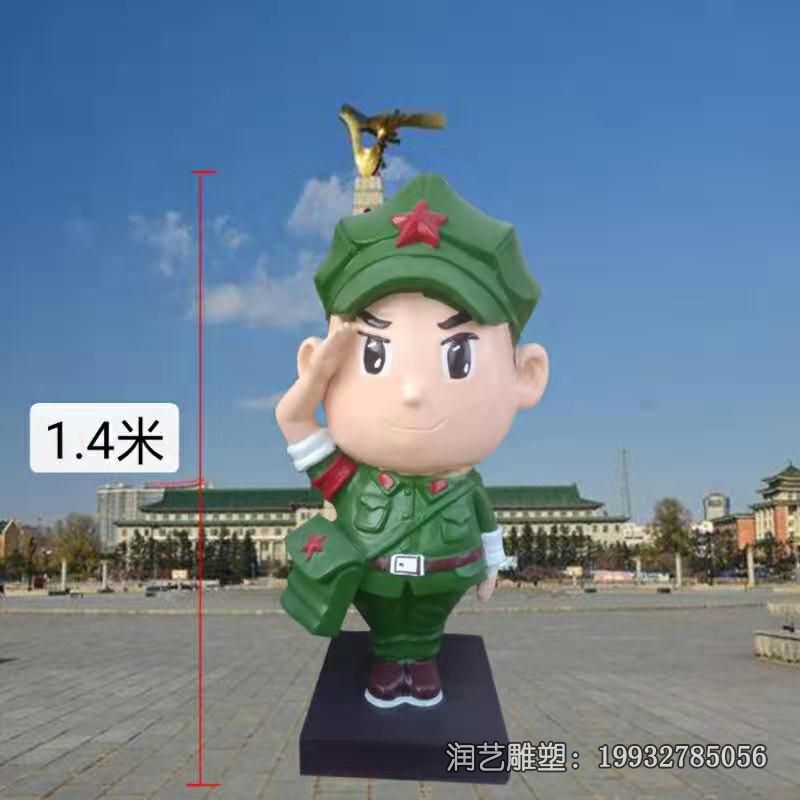商场玻璃钢红军雕塑 商场玻璃钢红军雕塑