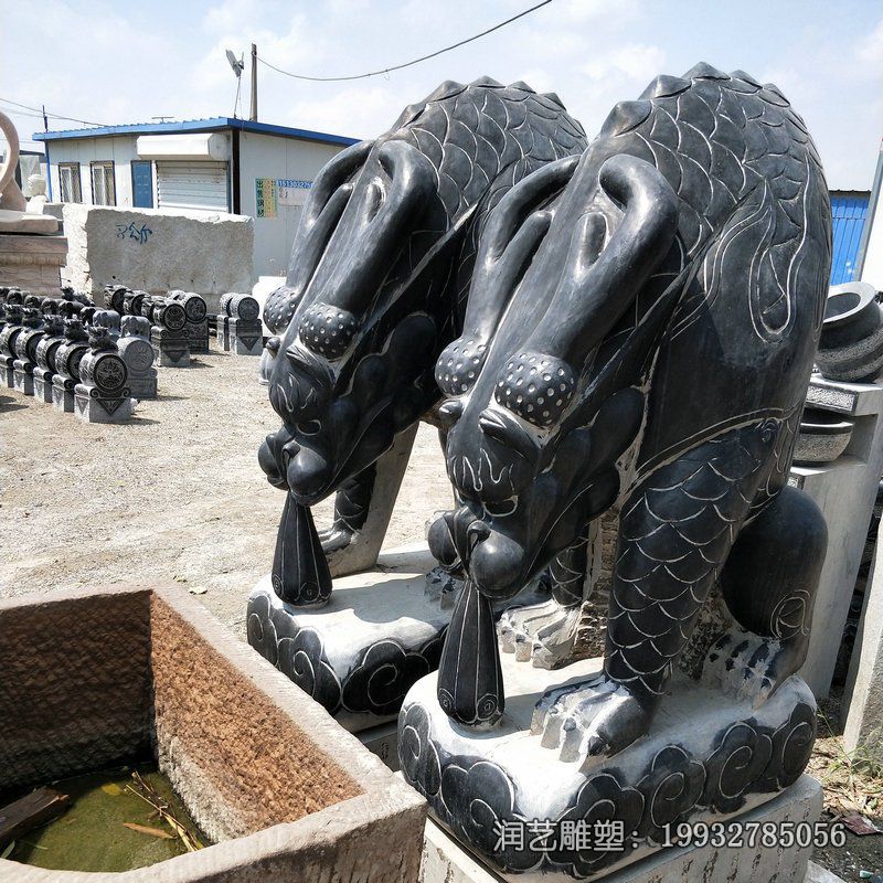 小区吸水兽动物石雕 小区吸水兽动物石雕
