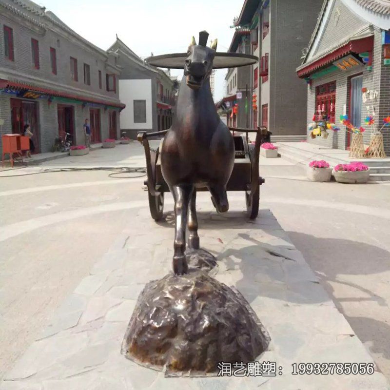 小区马车景观铜雕 小区马车景观铜雕