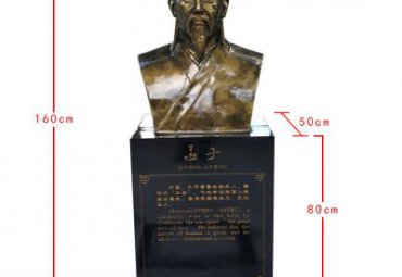 公园孟子人物铜雕