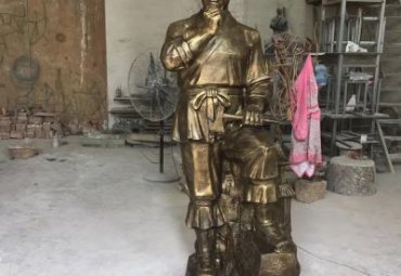 小区鲁班人物铜雕