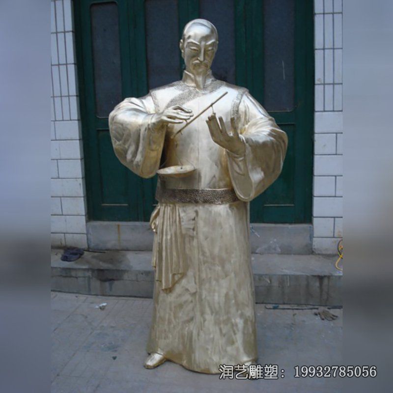 公园中医人物铜雕 公园中医人物铜雕