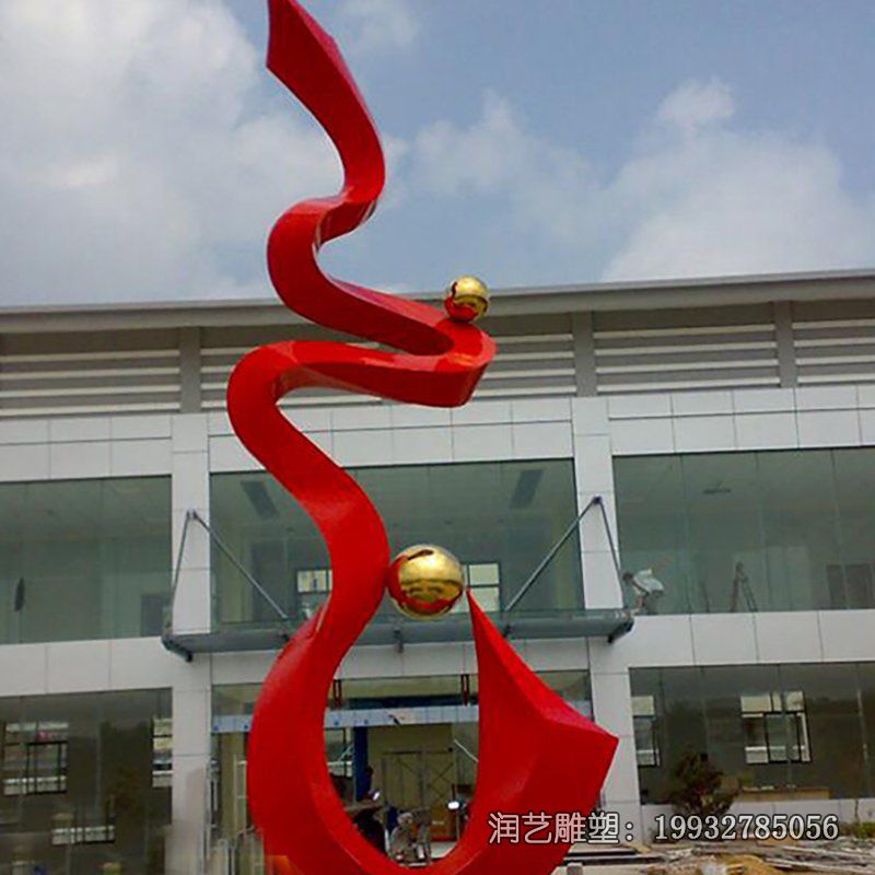 企业不锈钢飘带景观雕塑 企业不锈钢飘带景观雕塑