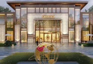 企业不锈钢地球仪景观雕塑