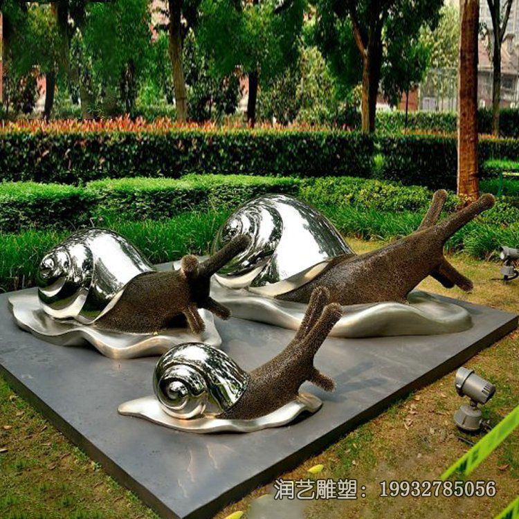 广场不锈钢蜗牛雕塑 广场不锈钢蜗牛雕塑