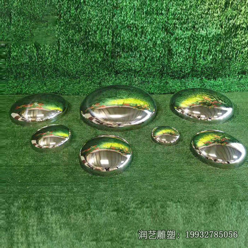 商场不锈钢鹅卵石雕塑 商场不锈钢鹅卵石雕塑