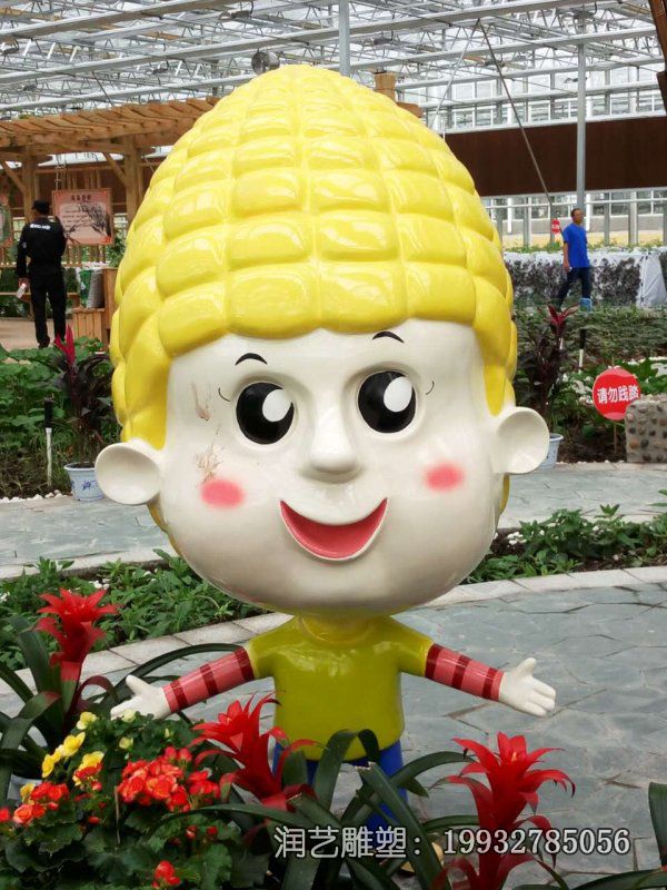 企业玻璃钢玉米卡通雕塑 企业玻璃钢玉米卡通雕塑