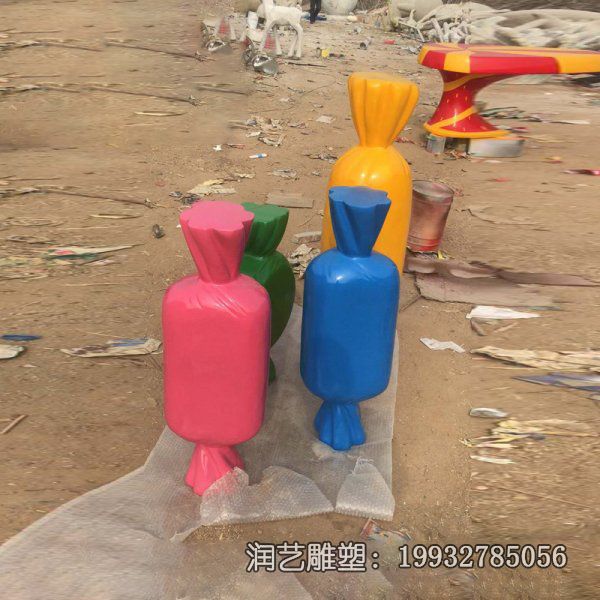 公园玻璃钢棒棒糖景观雕塑 公园玻璃钢棒棒糖景观雕塑
