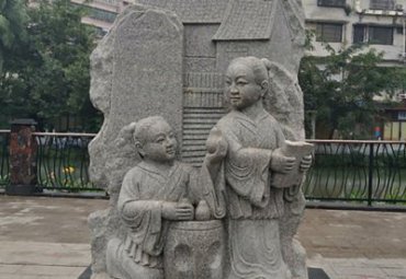商场孔融让梨石雕