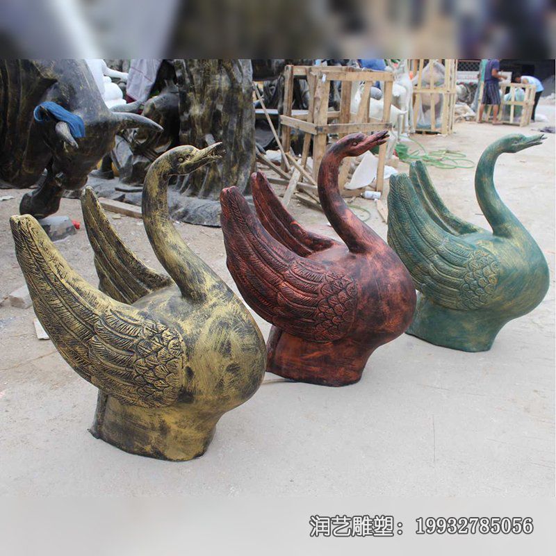 小区天鹅动物铜雕 小区天鹅动物铜雕