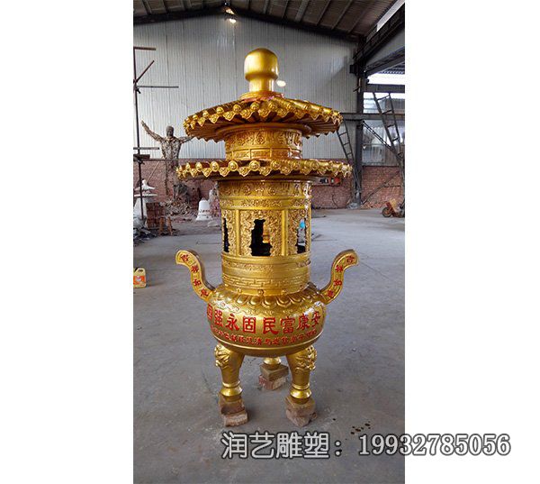 公园香炉景观铜雕 公园香炉景观铜雕