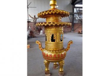 公园香炉景观铜雕