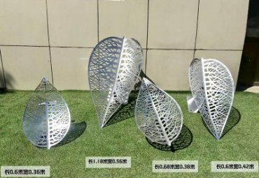 学校不锈钢树叶景观雕塑
