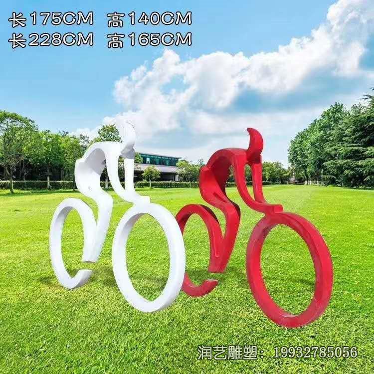 酒店不锈钢骑车雕塑 酒店不锈钢骑车雕塑