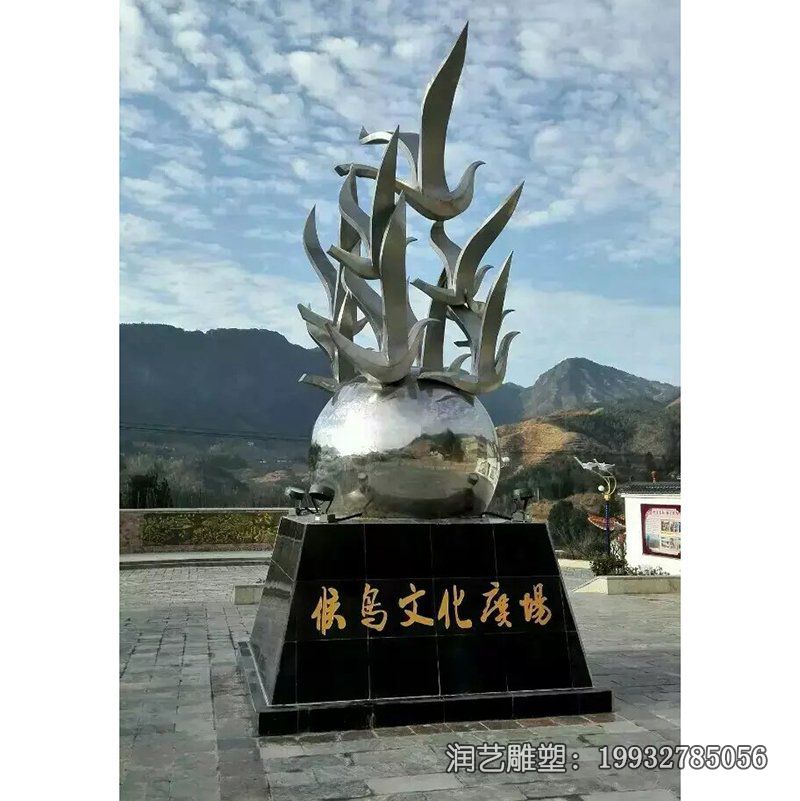 公园不锈钢大雁动物雕塑 公园不锈钢大雁动物雕塑