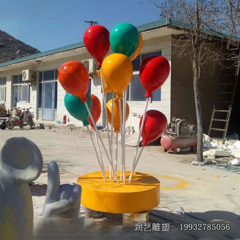 小区玻璃钢气球景观雕塑 小区玻璃钢气球景观雕塑