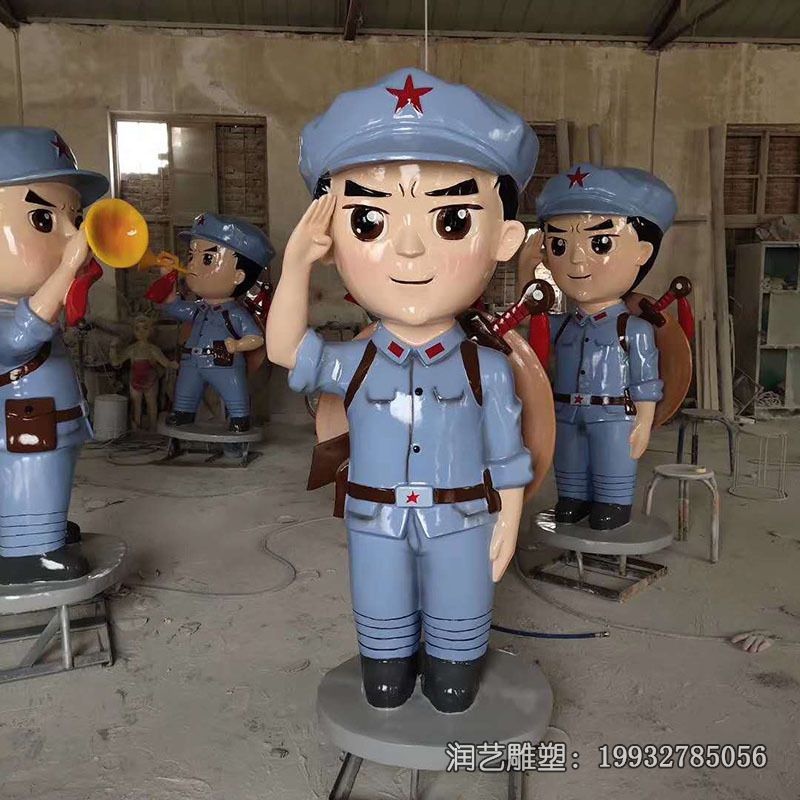 企业玻璃钢红军人物雕塑 企业玻璃钢红军人物雕塑