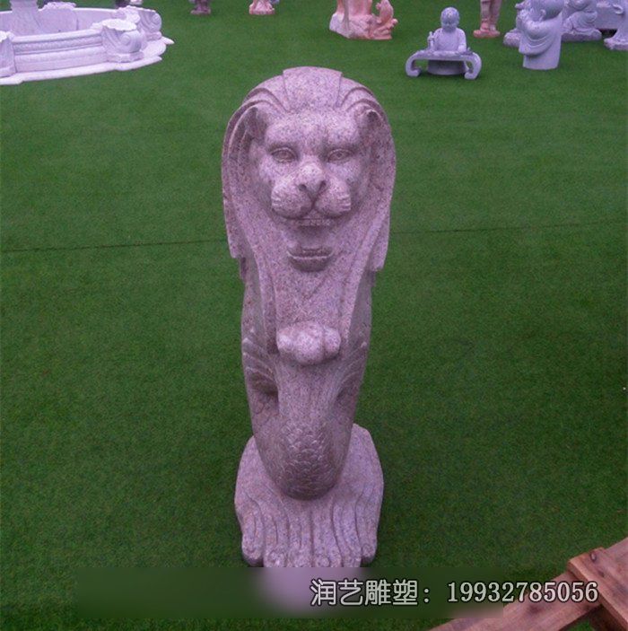 企业鱼尾狮动物石雕 企业鱼尾狮动物石雕