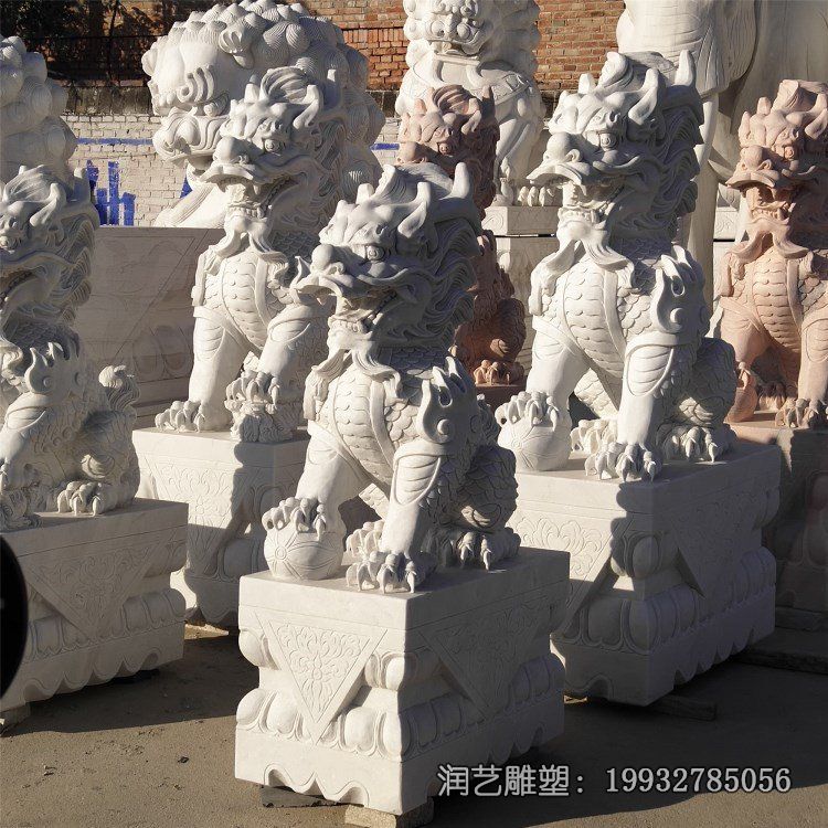 景区麒麟动物石雕 景区麒麟动物石雕