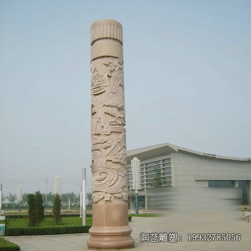 城市龙柱景观石雕 城市龙柱景观石雕