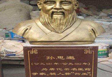 公园孙思邈人物铜雕