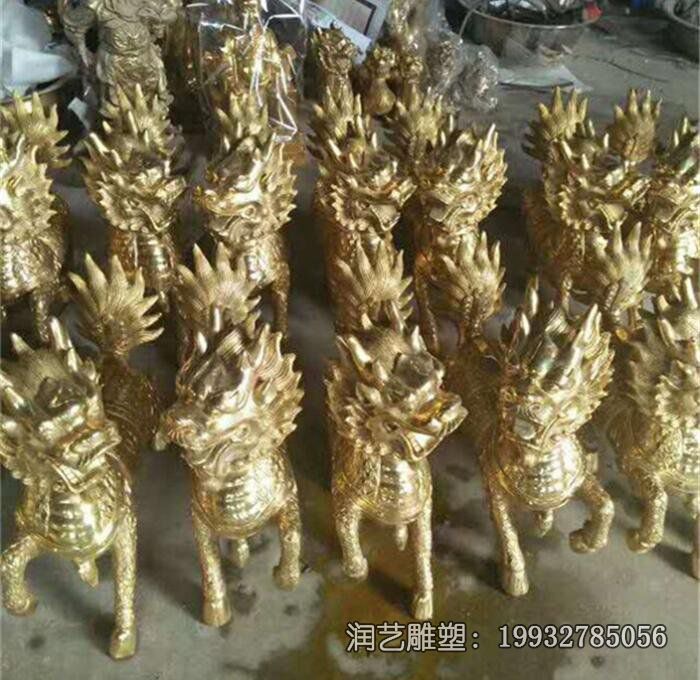 小区麒麟动物铜雕 小区麒麟动物铜雕