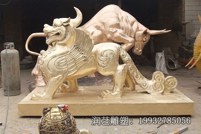 城市貔貅动物铜雕 城市貔貅动物铜雕
