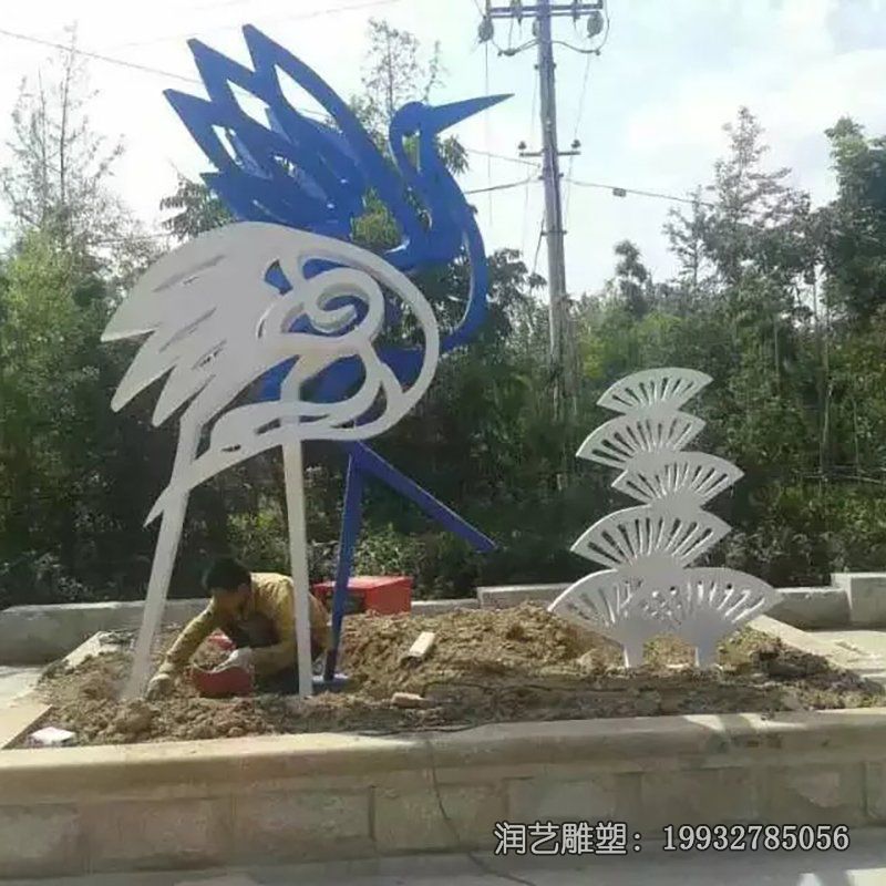 酒店不锈钢天鹅雕塑 酒店不锈钢天鹅雕塑