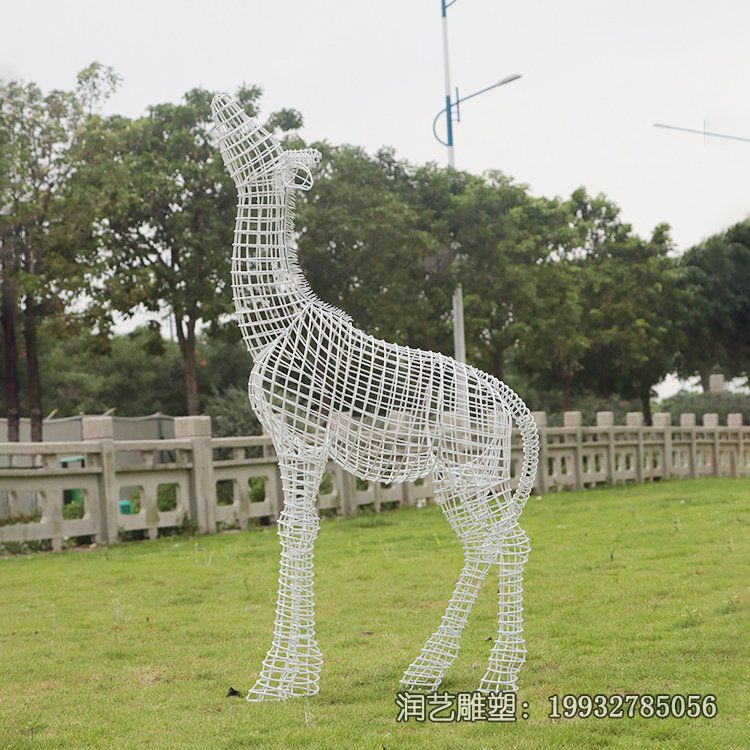 游乐场不锈钢长颈鹿雕塑 游乐场不锈钢长颈鹿雕塑