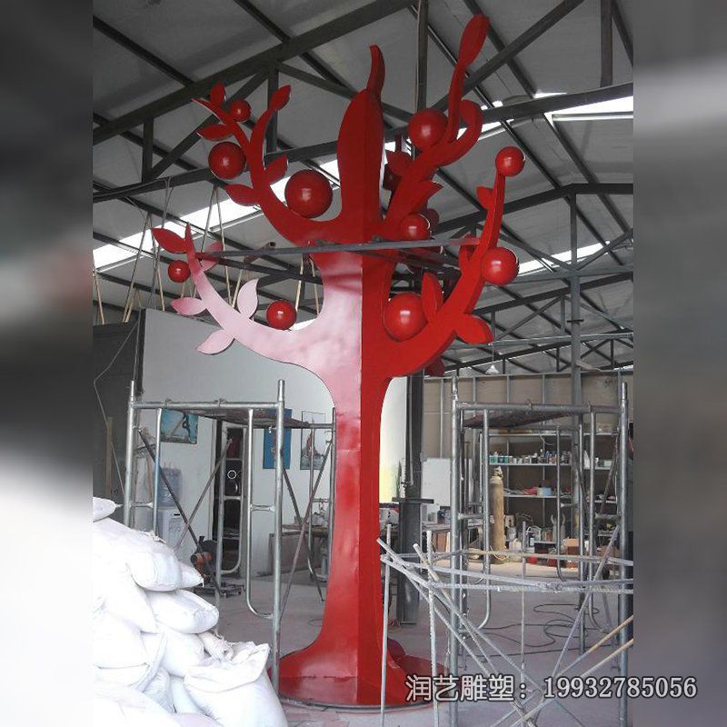 学校不锈钢树景观雕塑 学校不锈钢树景观雕塑