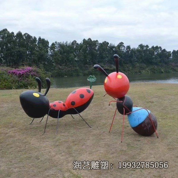 商业街不锈钢蚂蚁雕塑 商业街不锈钢蚂蚁雕塑