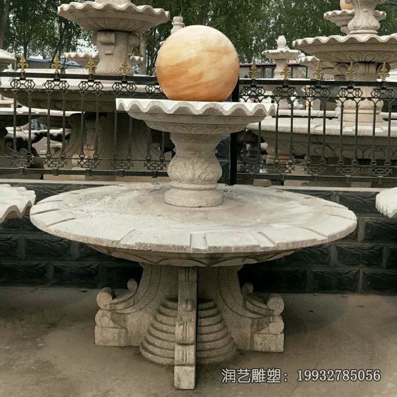 游乐场风水球景观石雕 游乐场风水球景观石雕
