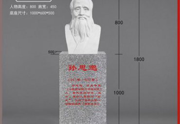 草坪孙思邈人物石雕