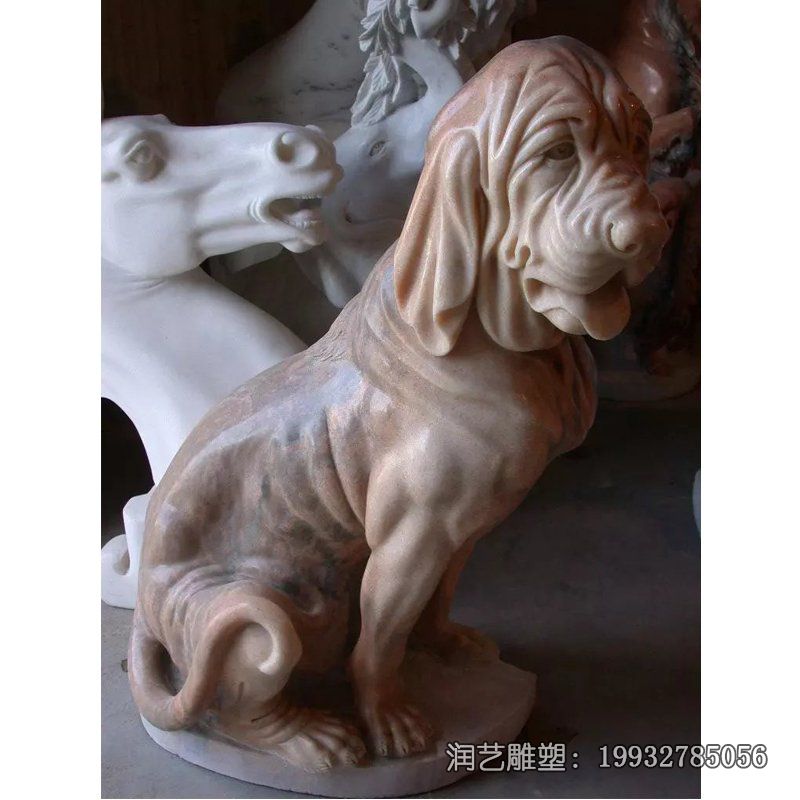 游乐场狗动物石雕 游乐场狗动物石雕